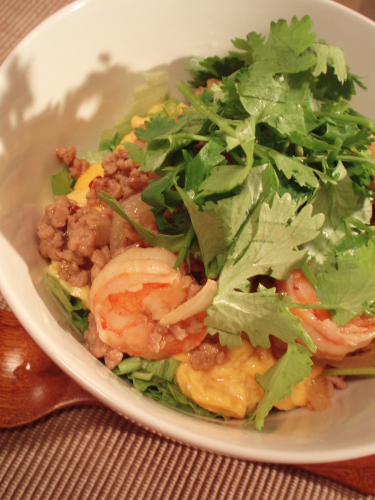 パクチー丼